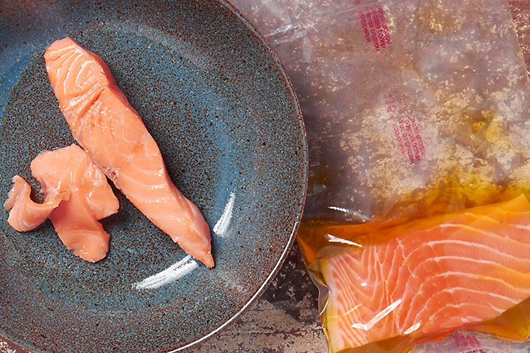 Zalm sous-vide gegaard