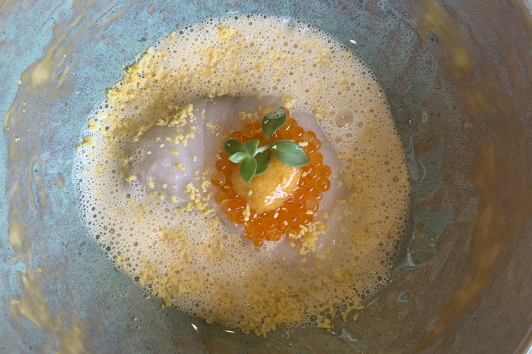 Skrei met bereidingen van ei