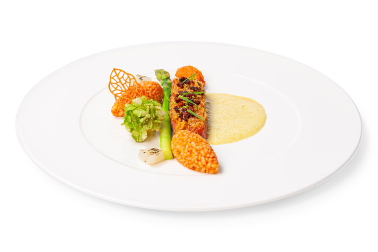 Boerderijeend, tomaat en chorizo