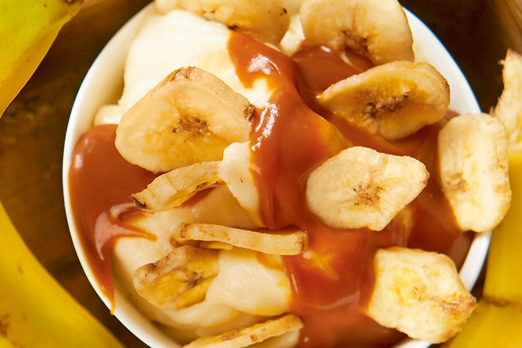 Frozen yoghurt banaan