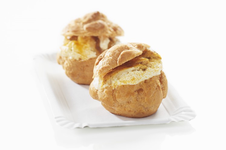 Soes met kip-kerrie en Mangopuree