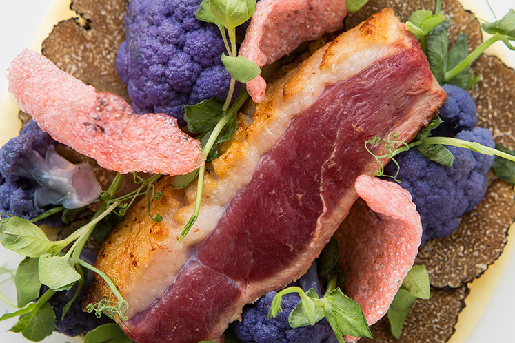 Canard fermier dans un jus de réglisse