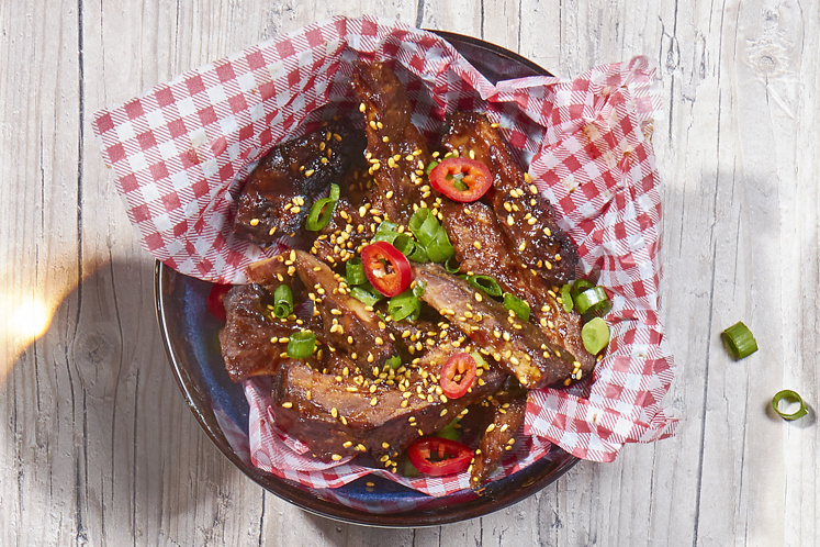 Boneless varkensribs sous-vide op de bbq