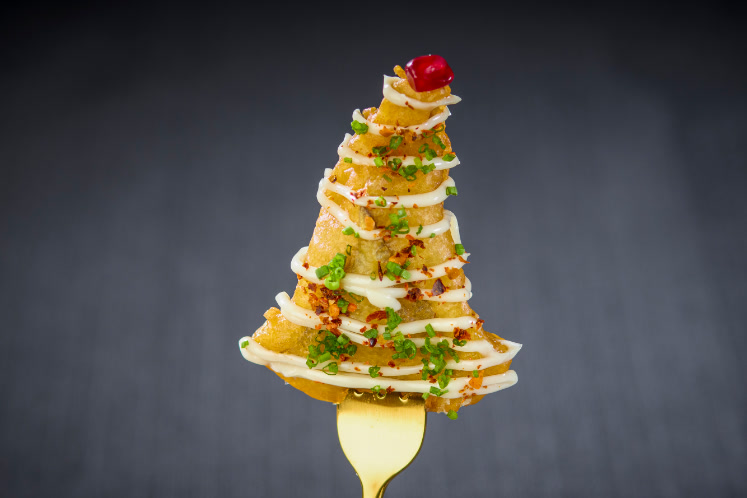 Bier kerstboom van oesterzwam