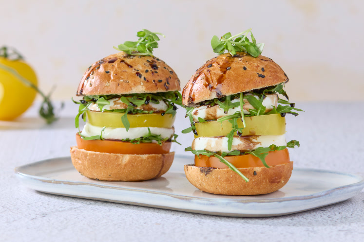 Brioche Caprese burger