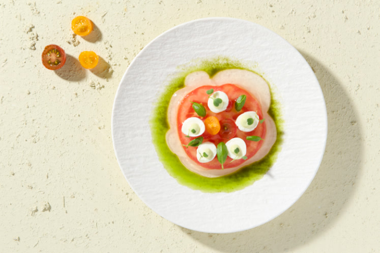 Caprese met watermeloengelei