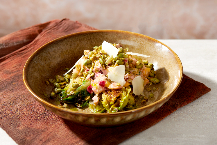 Salade van gerookte gratin & little gem