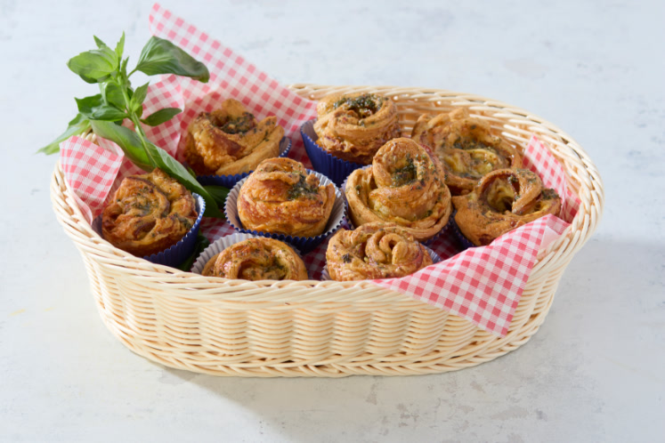 Croissant muffins met ham & kaas