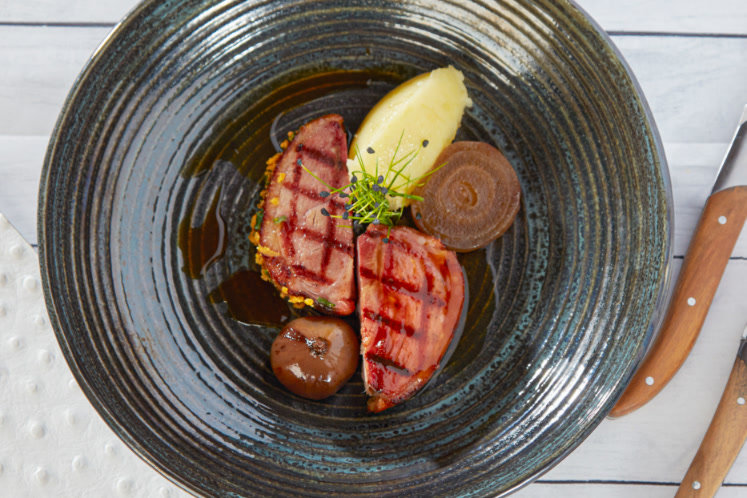 Gegrilde eendenham met Opperdoezer Ronde