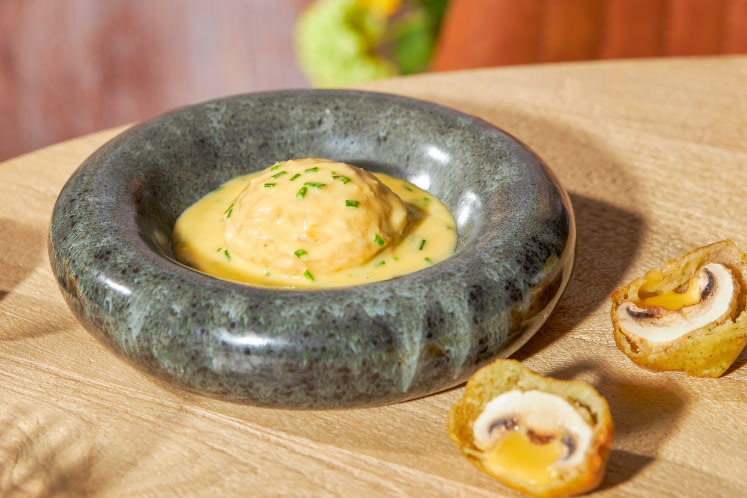 Gevulde champignons in bierbeslag