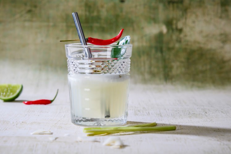 Infused Tom Kha Kai cocktail