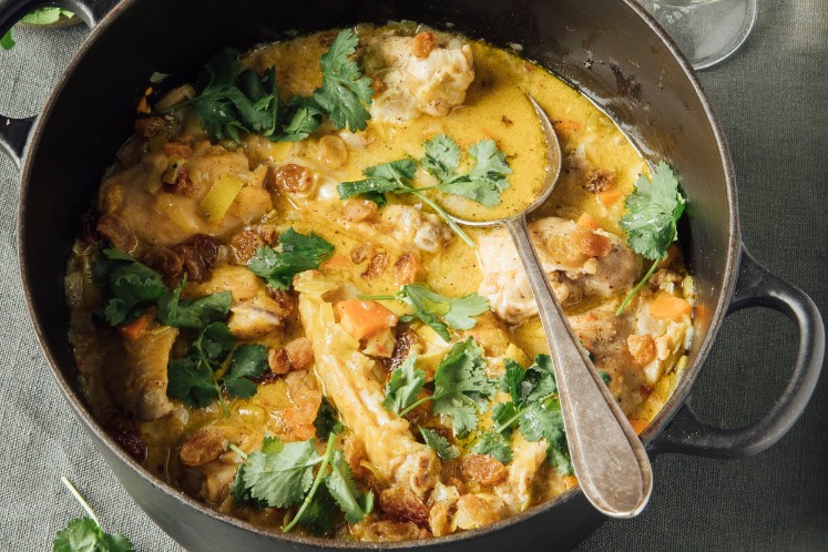 Kippenstoof met citroengras- & gembersiroop