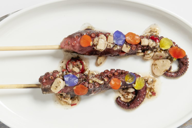 Octopus tentakels skewers