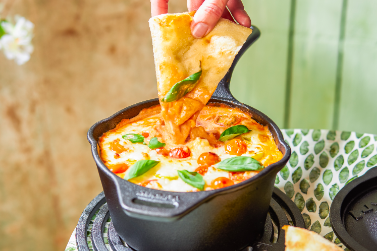 Pannetje pizza-kaasfondue