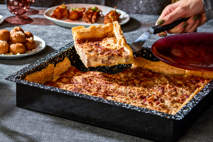 Plaatquiche met camembert