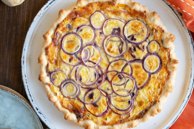 Quiche met knolgroenten
