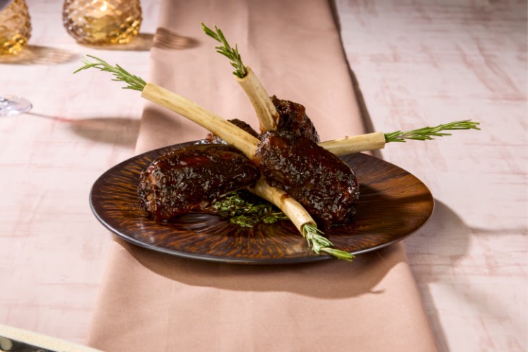 Reehammer met shiitake