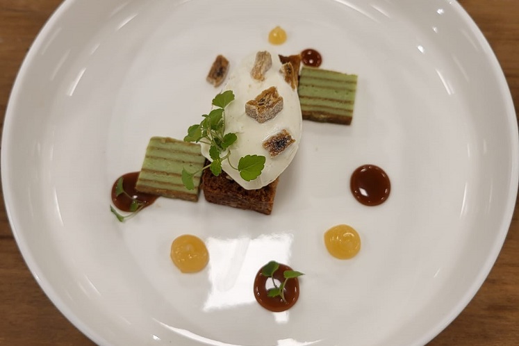 Dessert op basis van roomijs van Nederlandse vanille