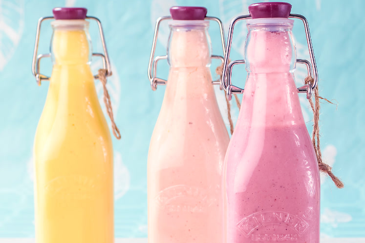 Smoothie aardbei en banaan