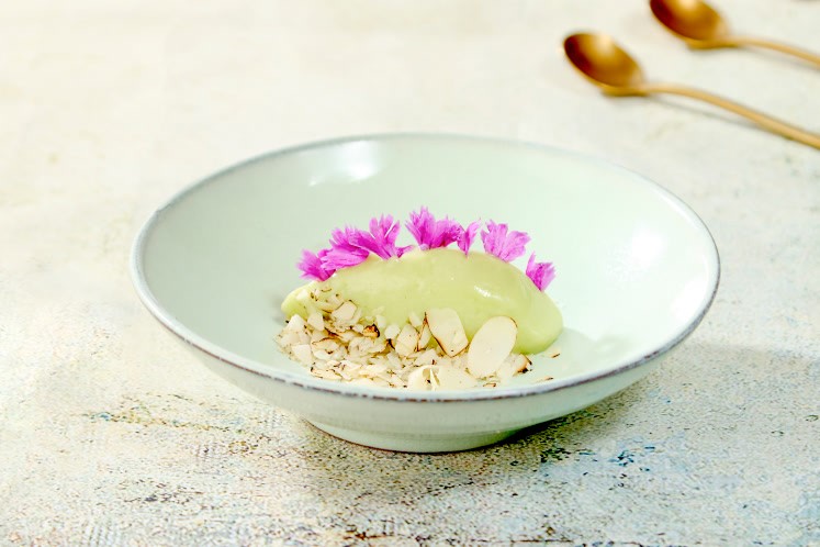 Sorbet van avocado, limoen en munt