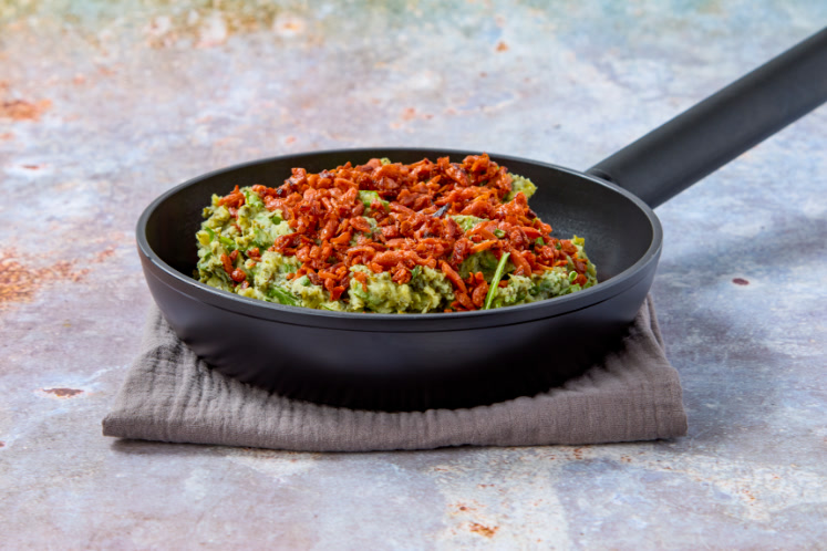 Stamppot boerenkool met vegan spek