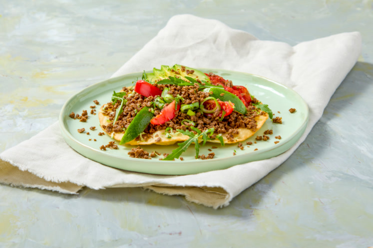 Wraps met guacamole en vegan gehakt