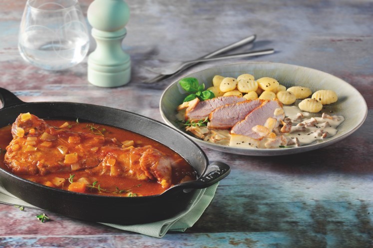 Liesstukje met paddenstoelensaus