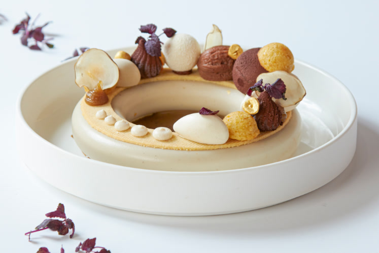 Structuren van topinambur, koffie, chocolade en gefermenteerde banaan