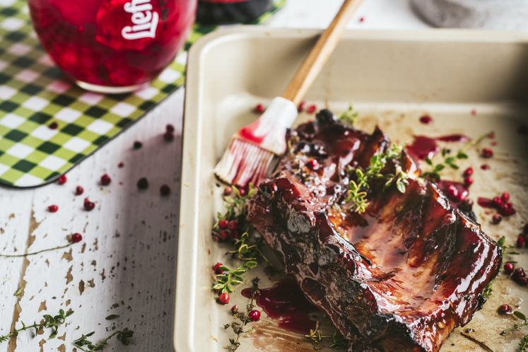Ribbetjes gelakt met Liefmans marinade