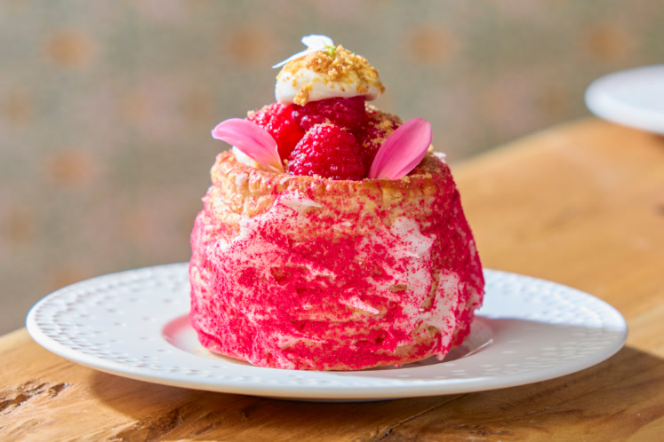 Ricotta- en framboospasteitje