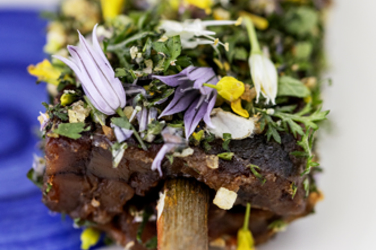 Kastanjesaté, barbecuesaus met onrijpe Szechuanpeperbes, Chinese mahonie en Japanse pruim