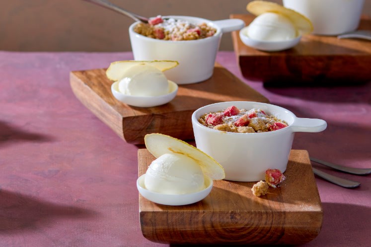 Warme peertjes met red love appelcrumble