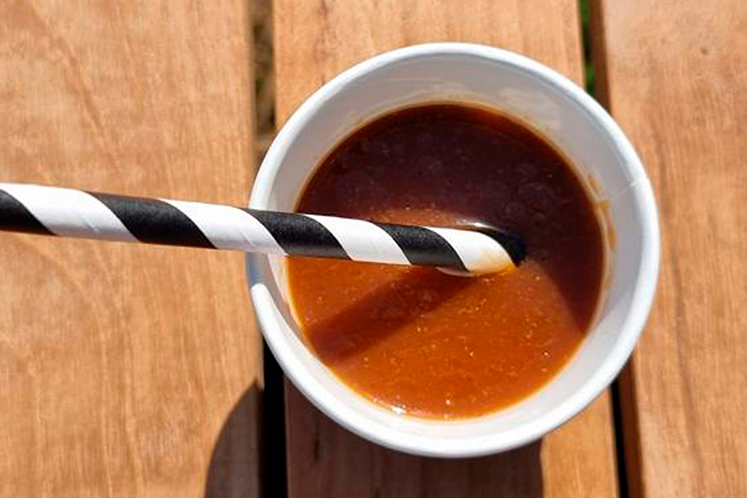 Gazpacho van aardbeien