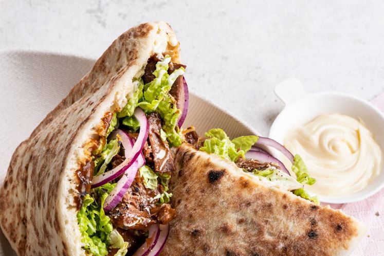 Naanta Pocket Bread met stoofvlees