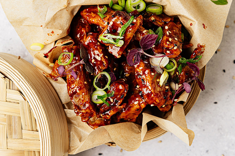 Vegan sticky chicken