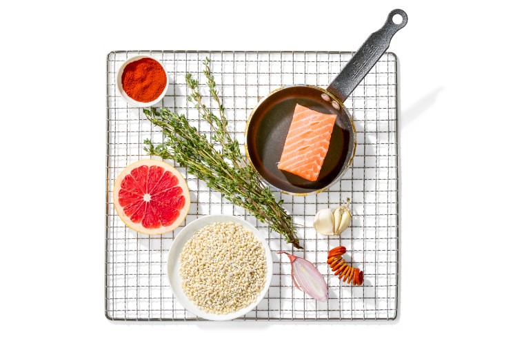 Saumon, pamplemousse et orge perlé — extra image